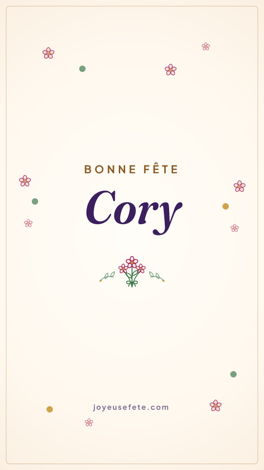 Image « Bonne fête Cory » au format story