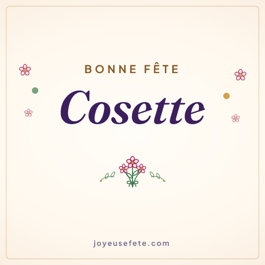 Image carrée « Bonne fête Cosette » pour WhatsApp