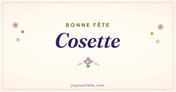 Image « Bonne fête Cosette » au format large