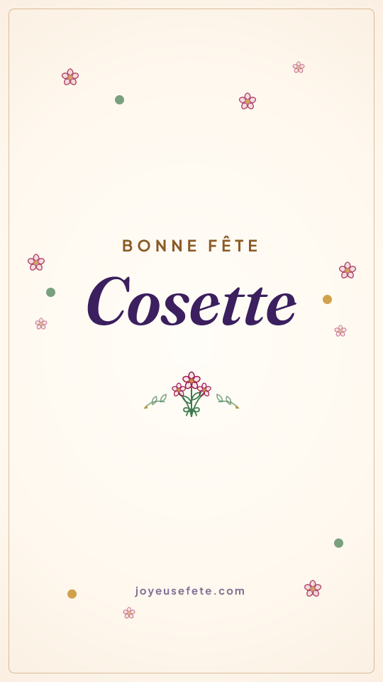 Image « Bonne fête Cosette » au format story