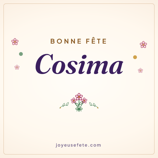 Image carrée « Bonne fête Cosima » pour WhatsApp