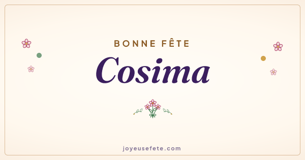 Image « Bonne fête Cosima » au format large