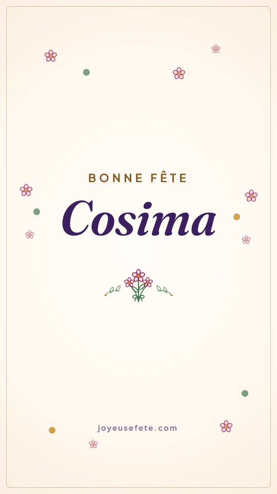 Image « Bonne fête Cosima » au format story