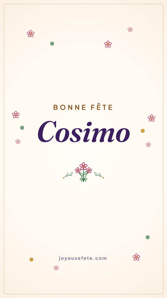 Image « Bonne fête Cosimo » au format story