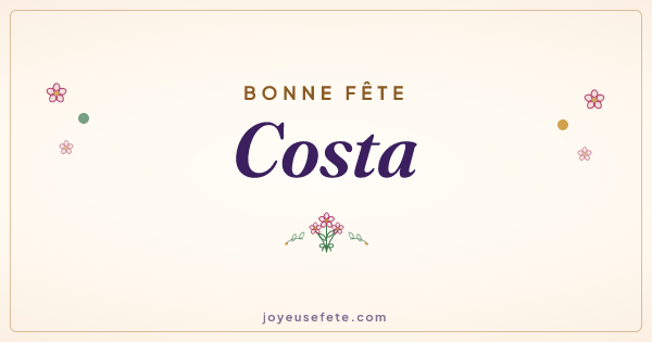 Image « Bonne fête Costa » au format large