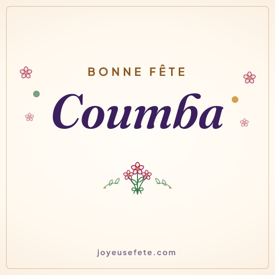 Image carrée « Bonne fête Coumba » pour WhatsApp