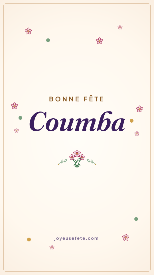 Image « Bonne fête Coumba » au format story