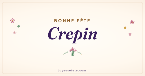 Image « Bonne fête Crepin » au format large