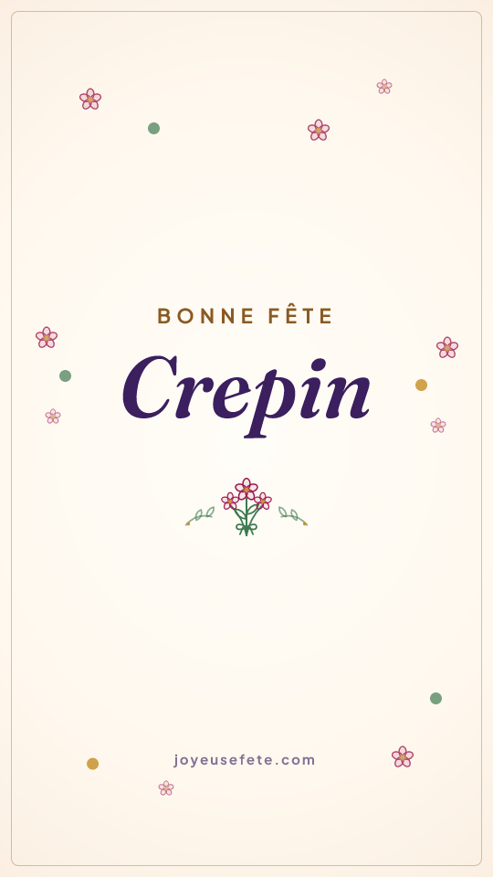 Image « Bonne fête Crepin » au format story