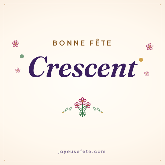Image carrée « Bonne fête Crescent » pour WhatsApp