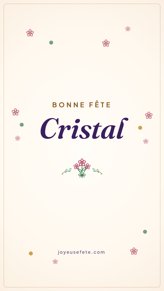 Image « Bonne fête Cristal » au format story