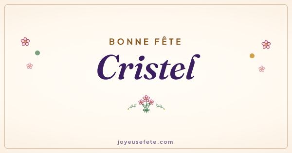 Image « Bonne fête Cristel » au format large