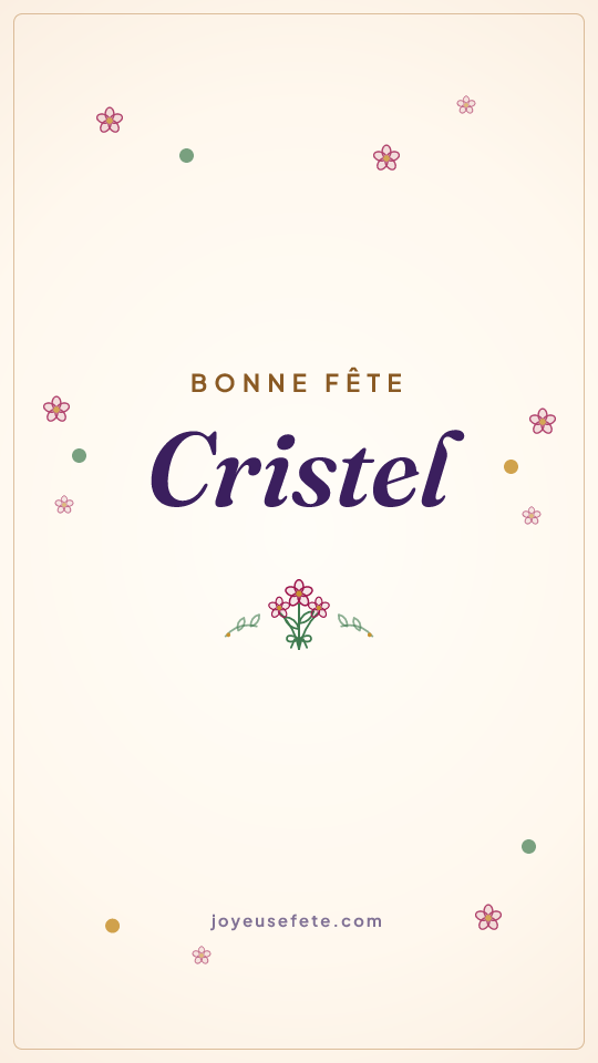 Image « Bonne fête Cristel » au format story