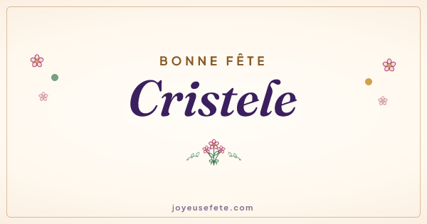 Image « Bonne fête Cristele » au format large
