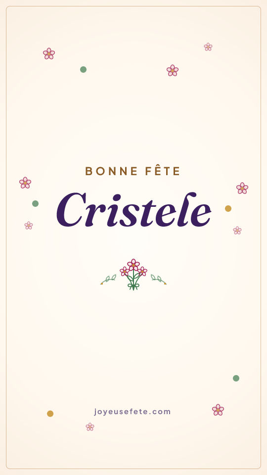 Image « Bonne fête Cristele » au format story