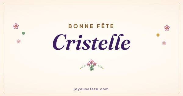 Image « Bonne fête Cristelle » au format large