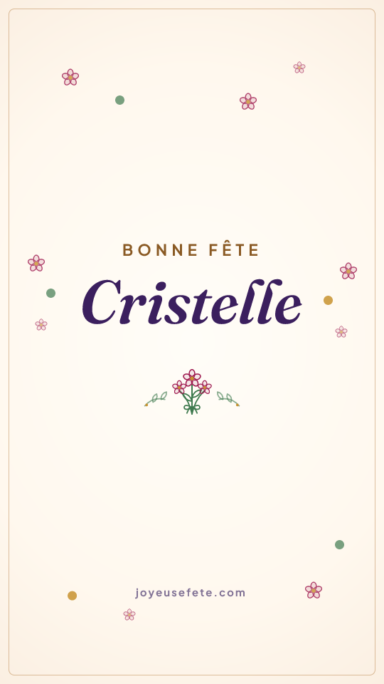 Image « Bonne fête Cristelle » au format story