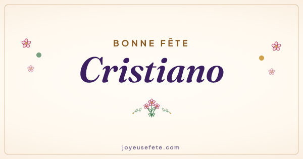 Image « Bonne fête Cristiano » au format large