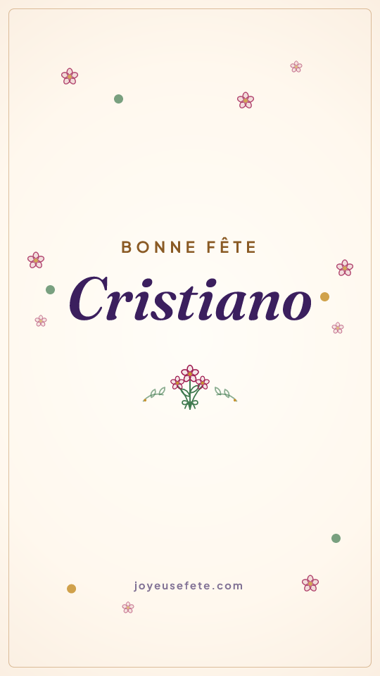 Image « Bonne fête Cristiano » au format story