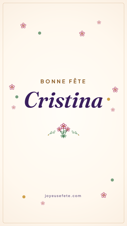 Image « Bonne fête Cristina » au format story