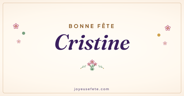 Image « Bonne fête Cristine » au format large