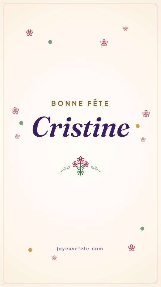 Image « Bonne fête Cristine » au format story