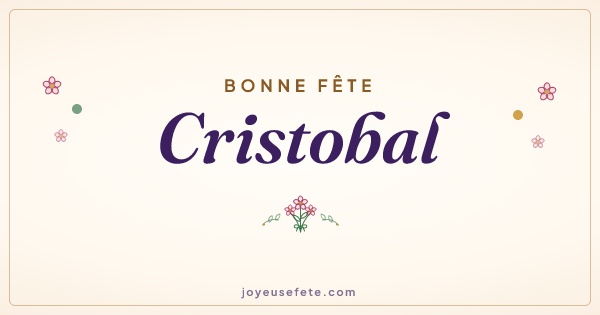 Image « Bonne fête Cristobal » au format large