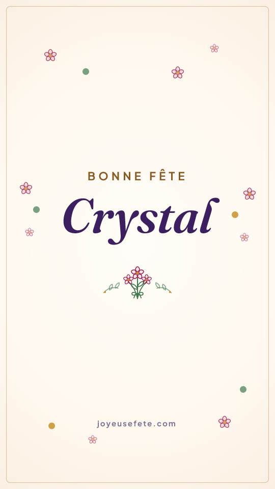 Image « Bonne fête Crystal » au format story