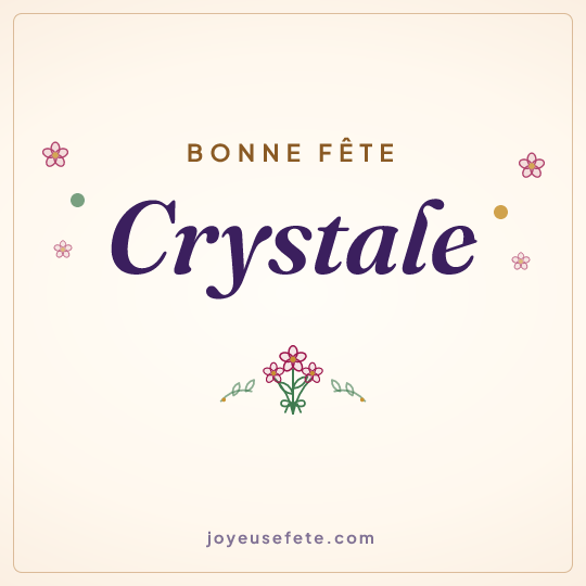Image carrée « Bonne fête Crystale » pour WhatsApp