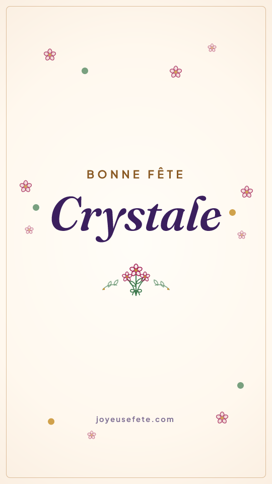 Image « Bonne fête Crystale » au format story