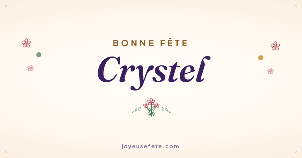 Image « Bonne fête Crystel » au format large
