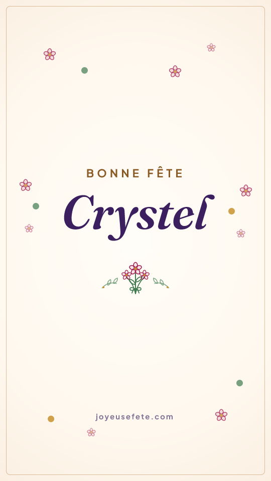 Image « Bonne fête Crystel » au format story