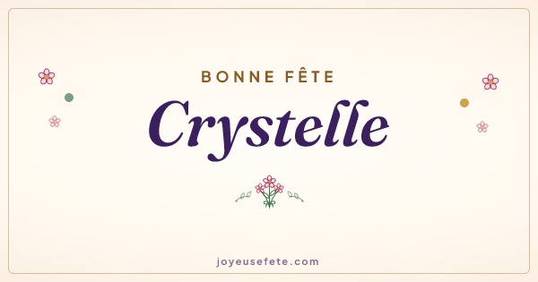 Image « Bonne fête Crystelle » au format large