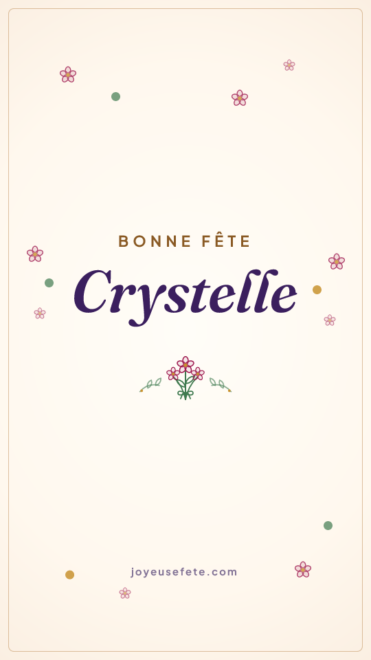 Image « Bonne fête Crystelle » au format story