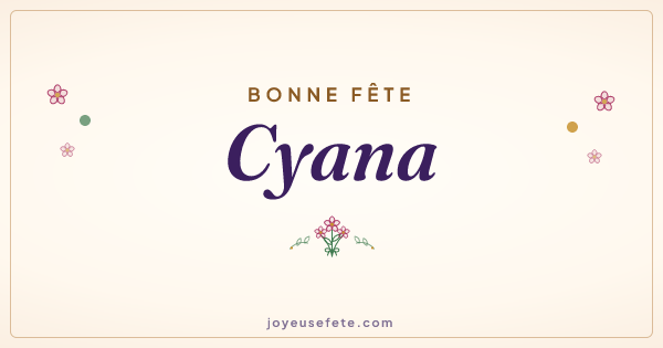 Image « Bonne fête Cyana » au format large