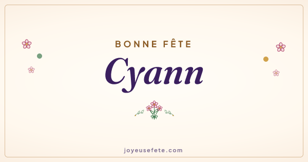 Image « Bonne fête Cyann » au format large