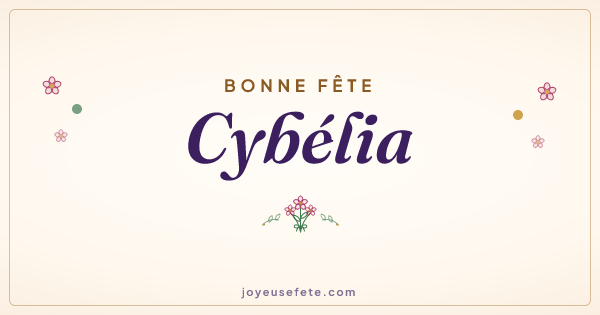 Image « Bonne fête Cybélia » au format large