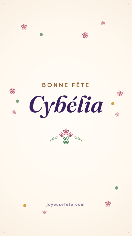 Image « Bonne fête Cybélia » au format story
