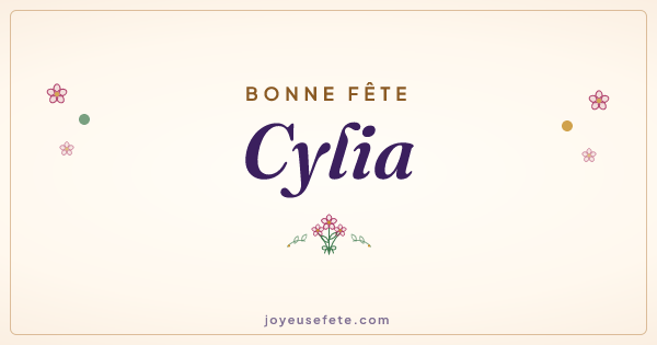 Image « Bonne fête Cylia » au format large