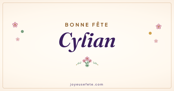 Image « Bonne fête Cylian » au format large