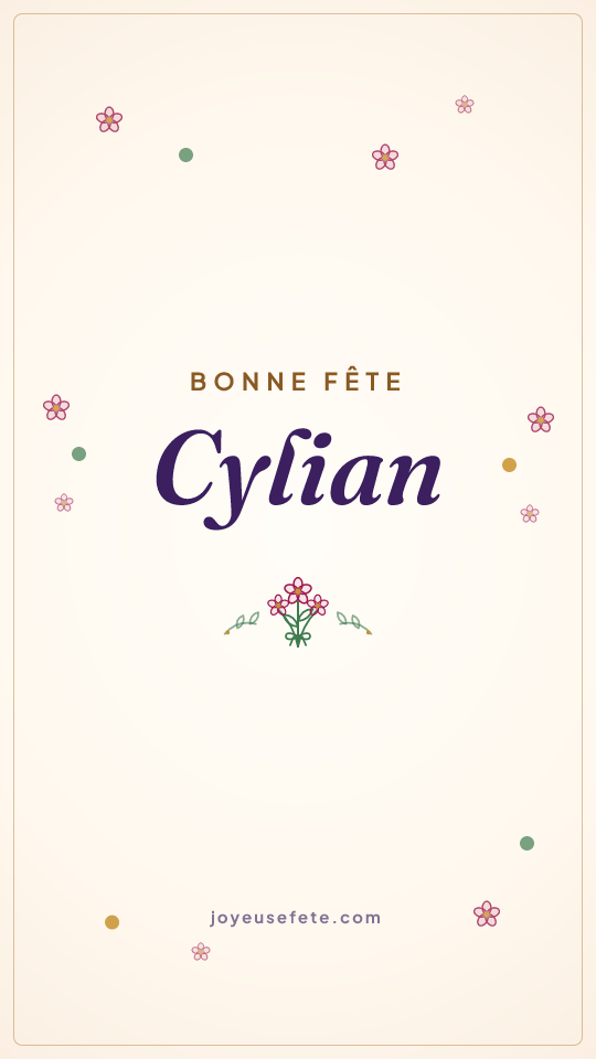 Image « Bonne fête Cylian » au format story
