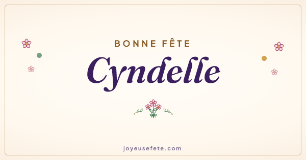 Image « Bonne fête Cyndelle » au format large