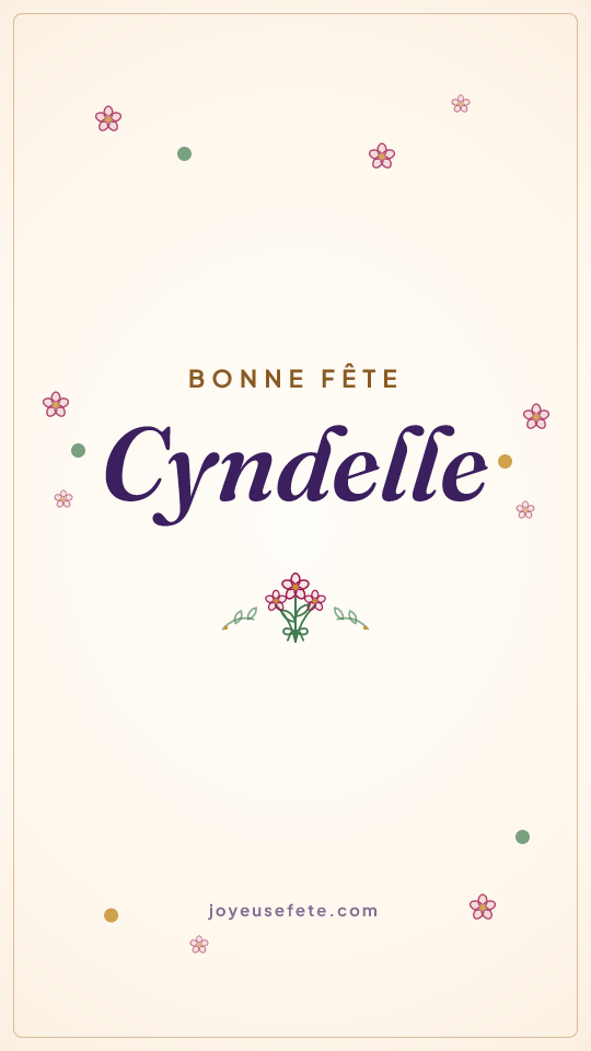 Image « Bonne fête Cyndelle » au format story
