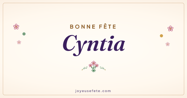 Image « Bonne fête Cyntia » au format large