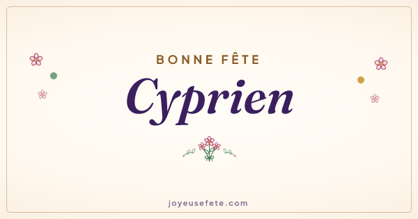 Image « Bonne fête Cyprien » au format large