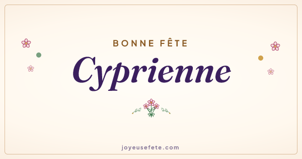 Image « Bonne fête Cyprienne » au format large