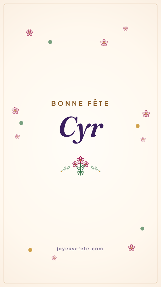 Image « Bonne fête Cyr » au format story