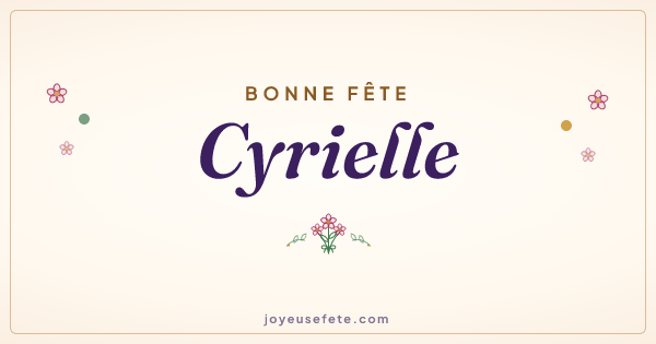 Image « Bonne fête Cyrielle » au format large