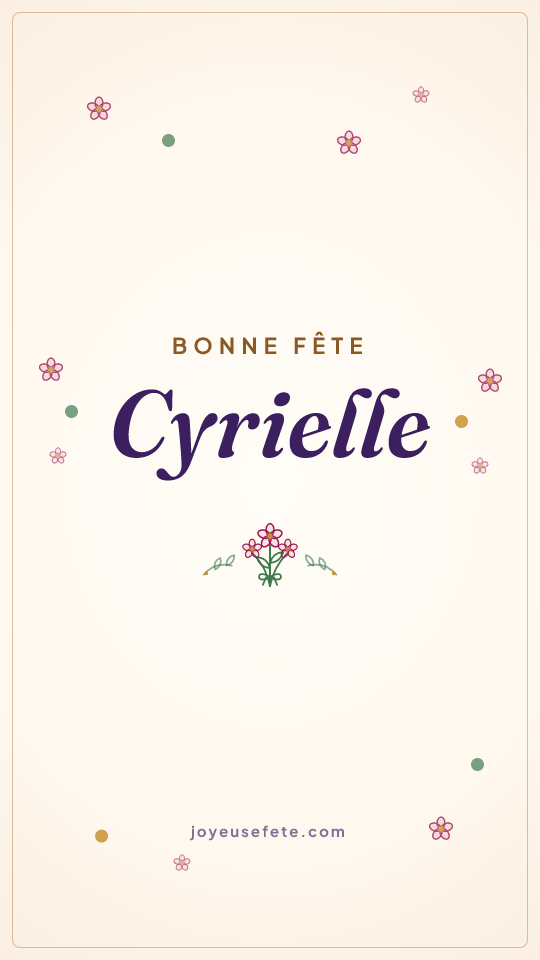 Image « Bonne fête Cyrielle » au format story