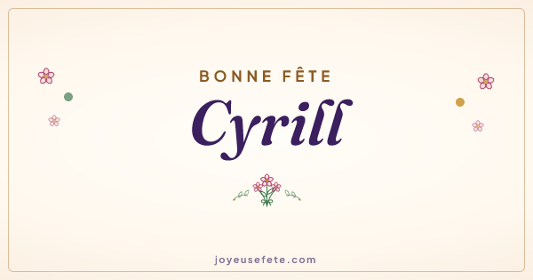 Image « Bonne fête Cyrill » au format large